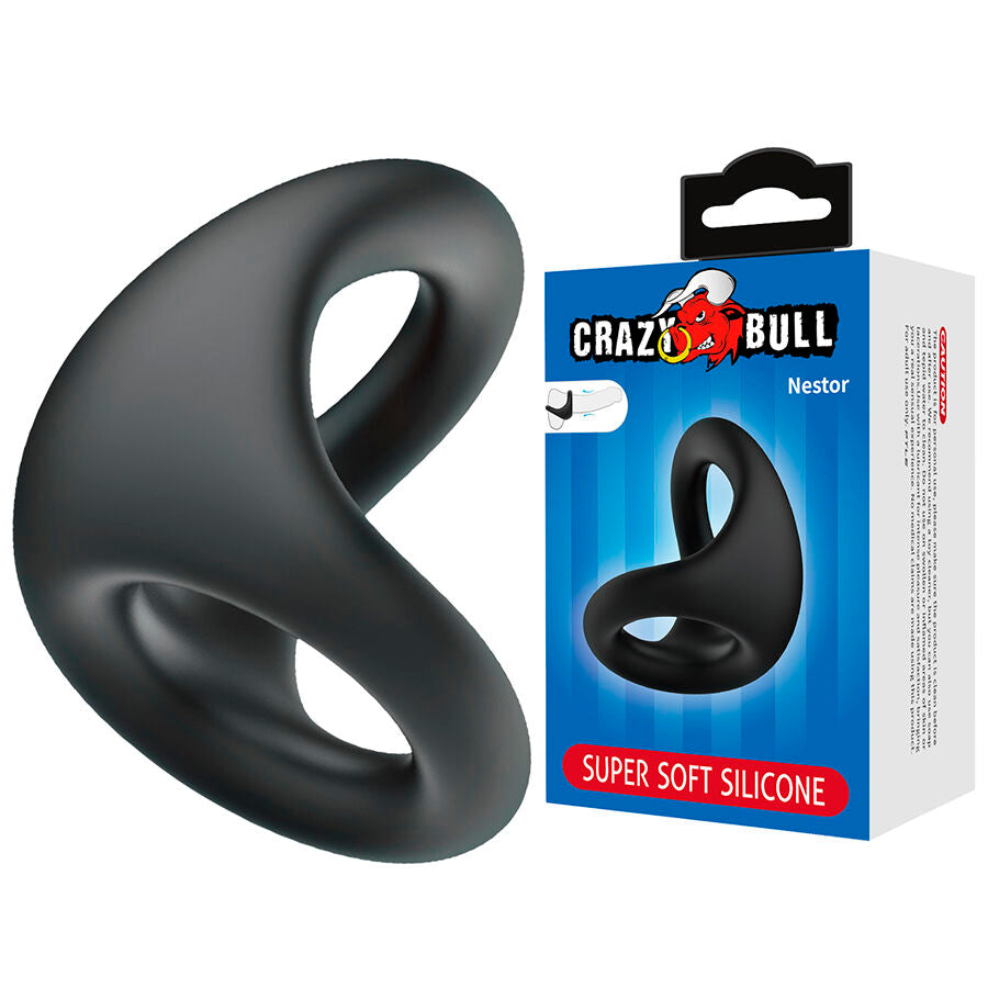 Cockring Double Nestor Silicone Soufle Anneau Pénis et Testicules - Crazy Bull