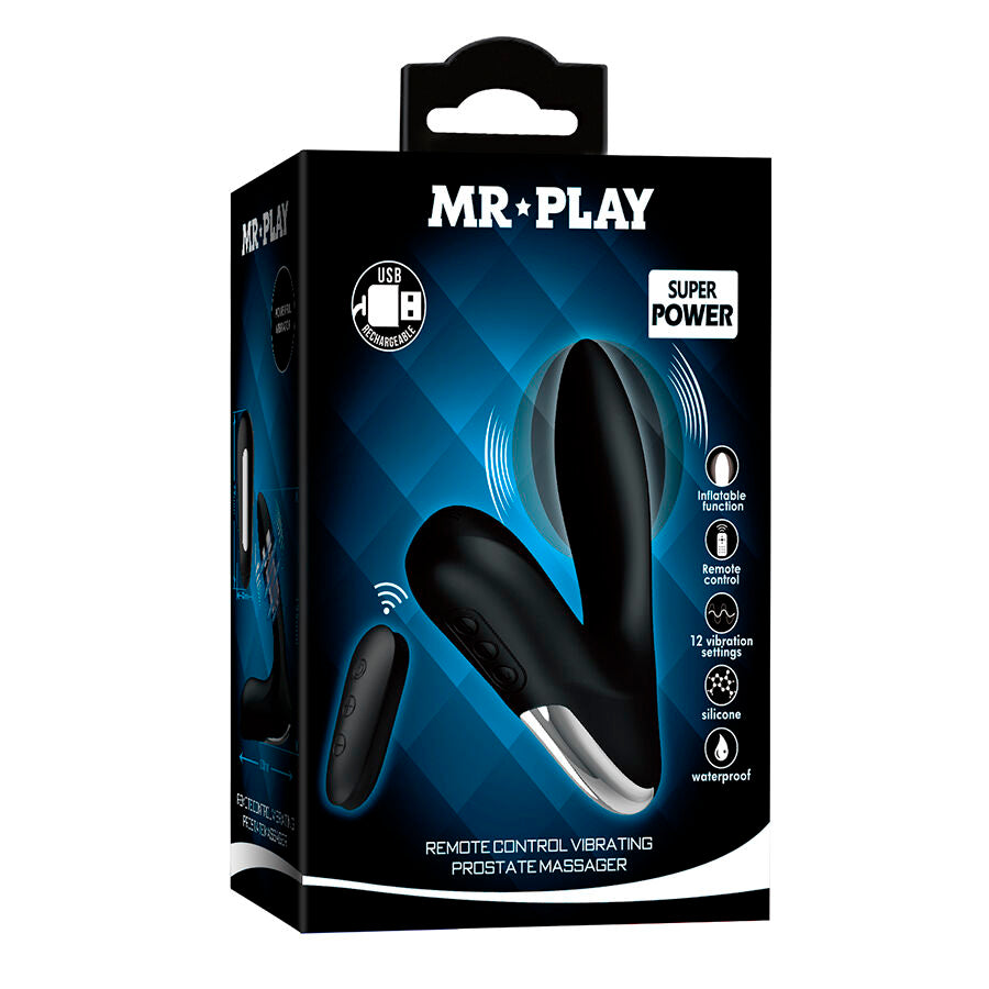 Stimulateur de Prostate Gonflable Vibrant Télécommande 12 Modes - Mr Play