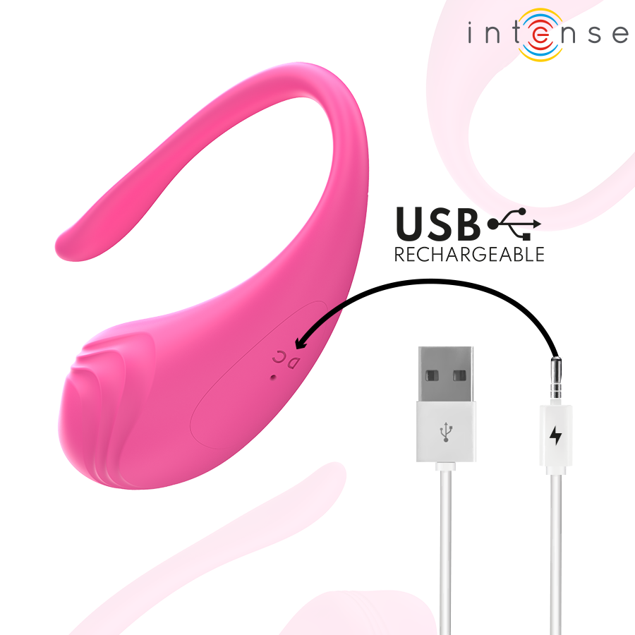 Recharge par câble USB de l'œuf vibrant Olivia Intense en rose
