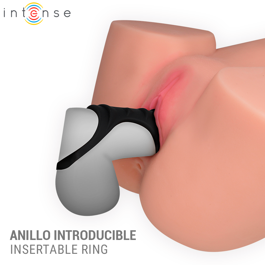 Cockring Double Anneau Liam avec Extension Stimulante Flexible - Intense