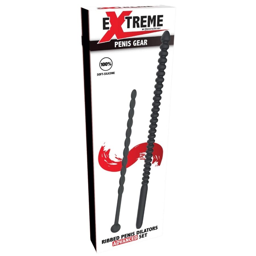 Plug Urétral Strié Extreme Advanced Lot de 2 Tailles - Hidden Desire