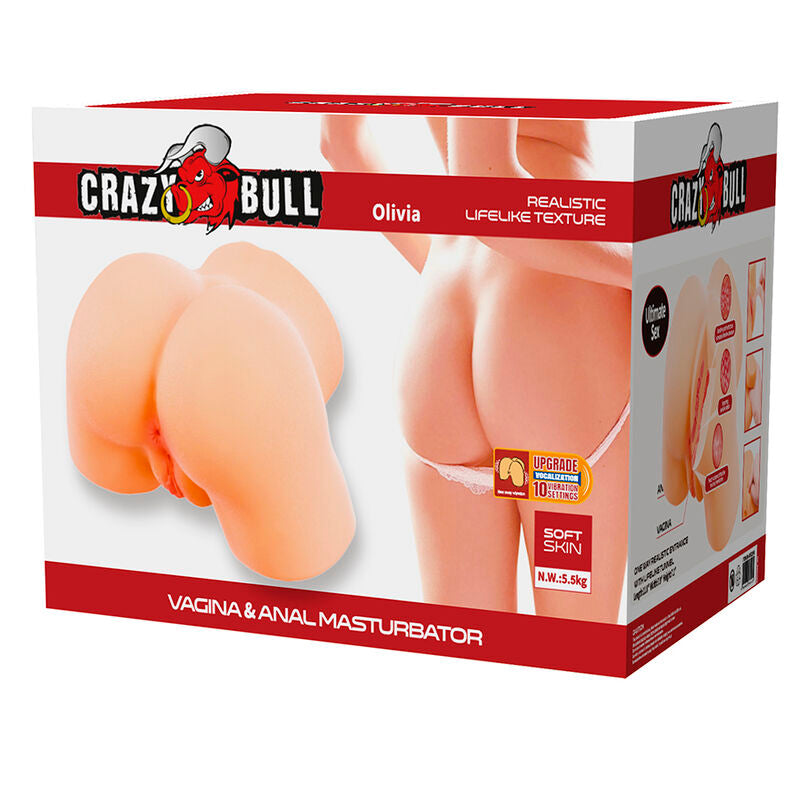 Boîte du masturbateur fessier Olivia de Crazy Bull, double entrée
