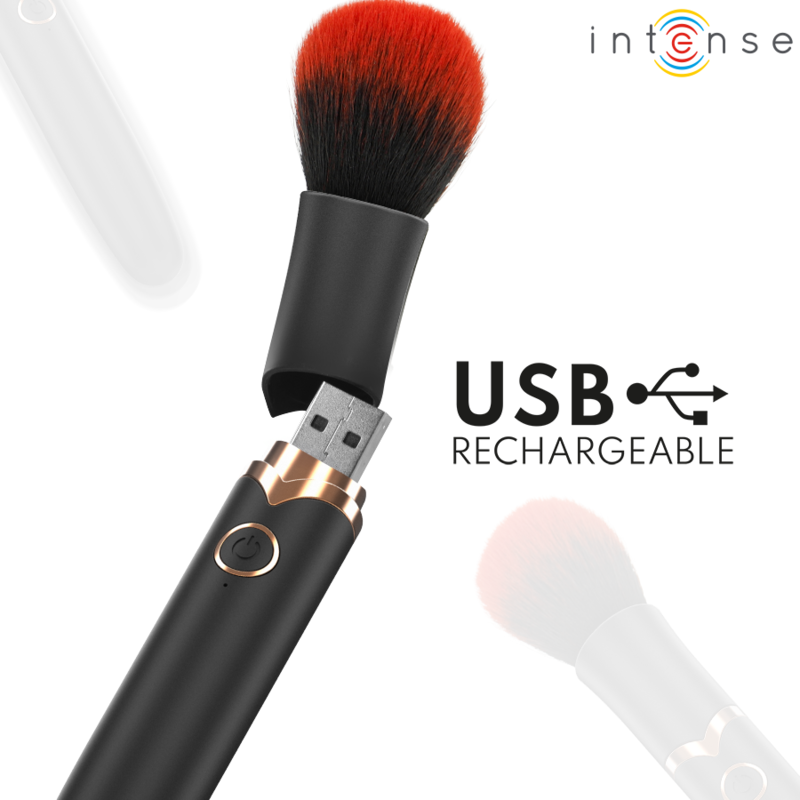 Brosse Vibrante Sensorielle Emilia 10 Vibrations Rechargeable 16 cm - Intense