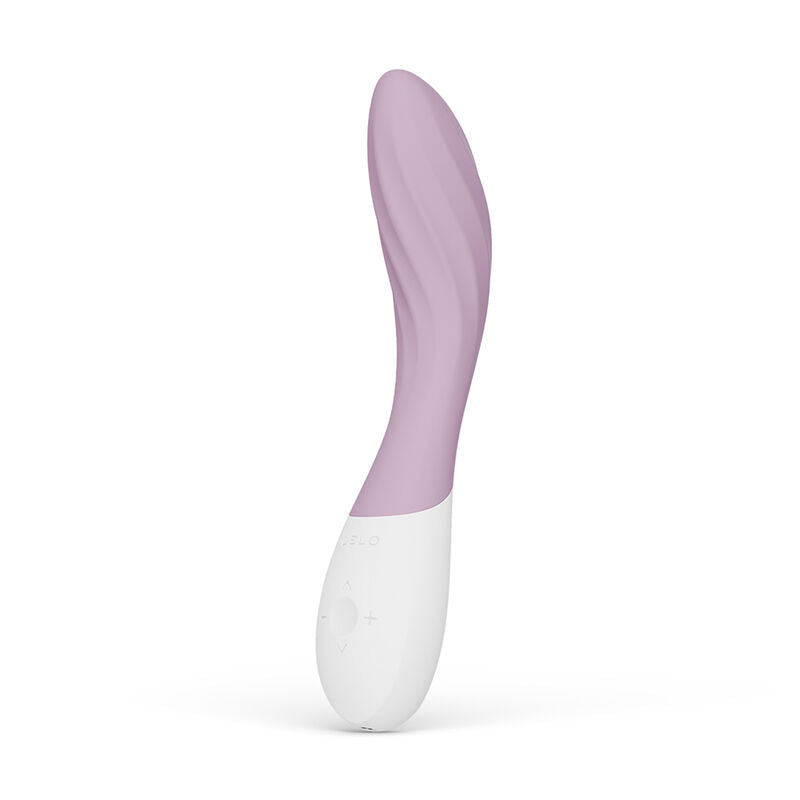 Mona Twist rose poudré de Lelo vu de trois quarts, courbe et embout large