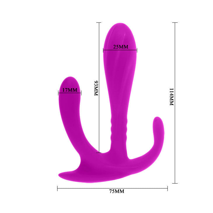 Vibromasseur Triple Stimulation Edgar Silicone Vaginal Anal Clitoris - Pretty Love