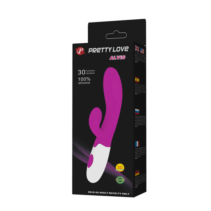Vibromasseur Rabbit Alvis Double Stimulation 30 Modes Silencieux - Pretty Love