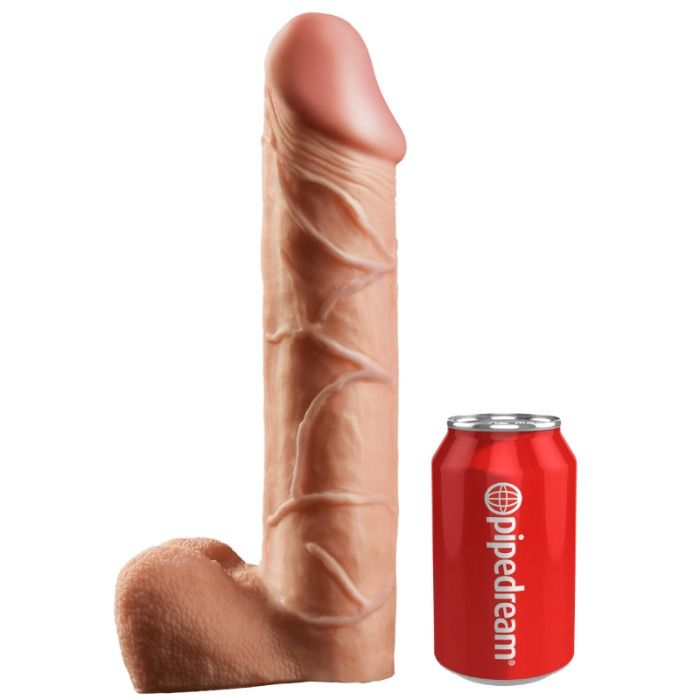 Gaine à Pénis Creuse Vibrante avec Sangles - King Cock