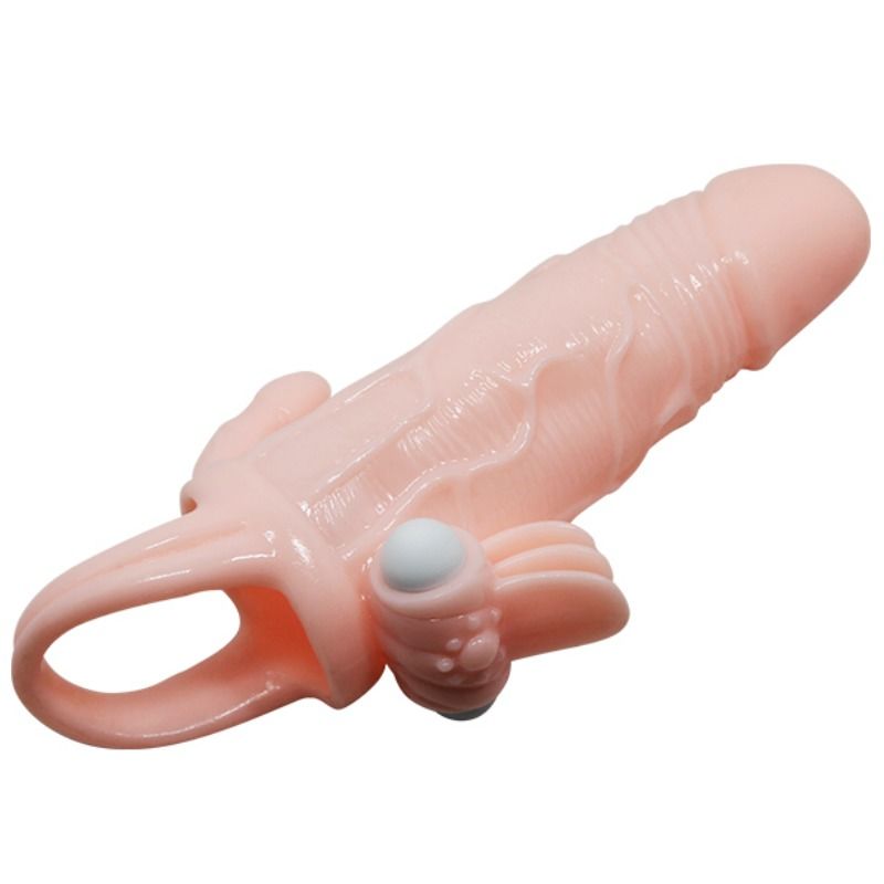 Gaine à Pénis Vibrante Brave Man Double Bullet Anal et Clito 16,5 cm - Baile