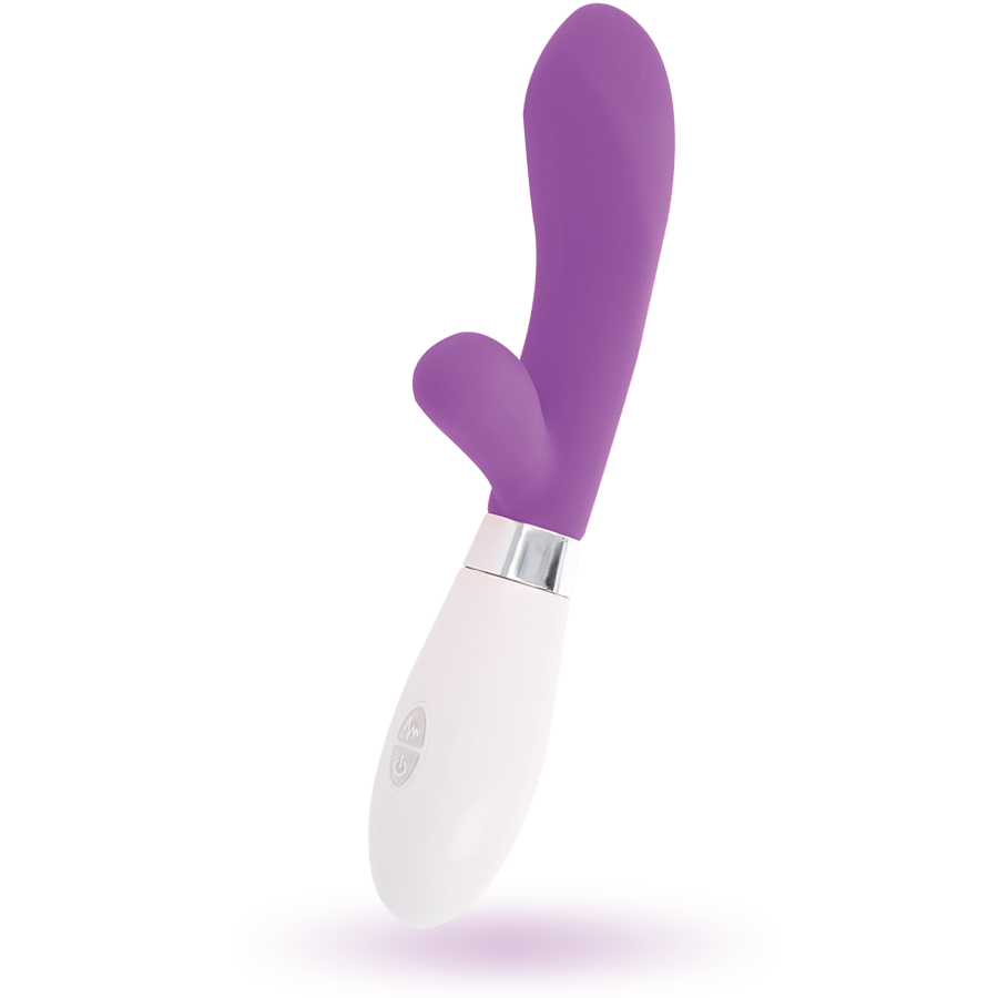 GLOSSY - Vibromasseur Rabbit Jackson - 2 Moteurs 10 Modes Silicone - Glossy LAPIN NOIR