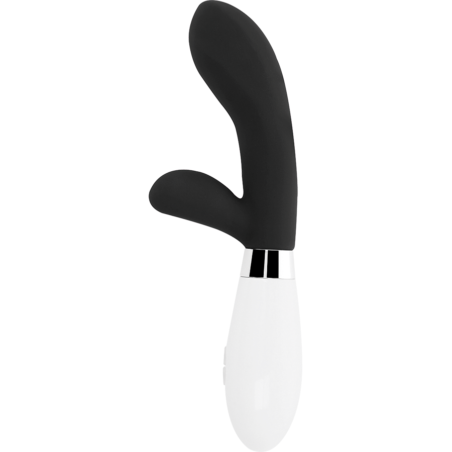 GLOSSY - Vibromasseur Rabbit Jackson - 2 Moteurs 10 Modes Silicone - Glossy LAPIN NOIR