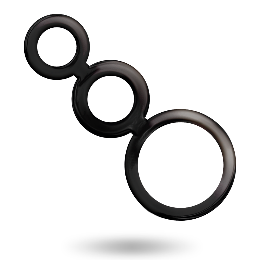 Set de 3 Anneaux Péniens Silicone - Tailles Progressives - Addicted Toys