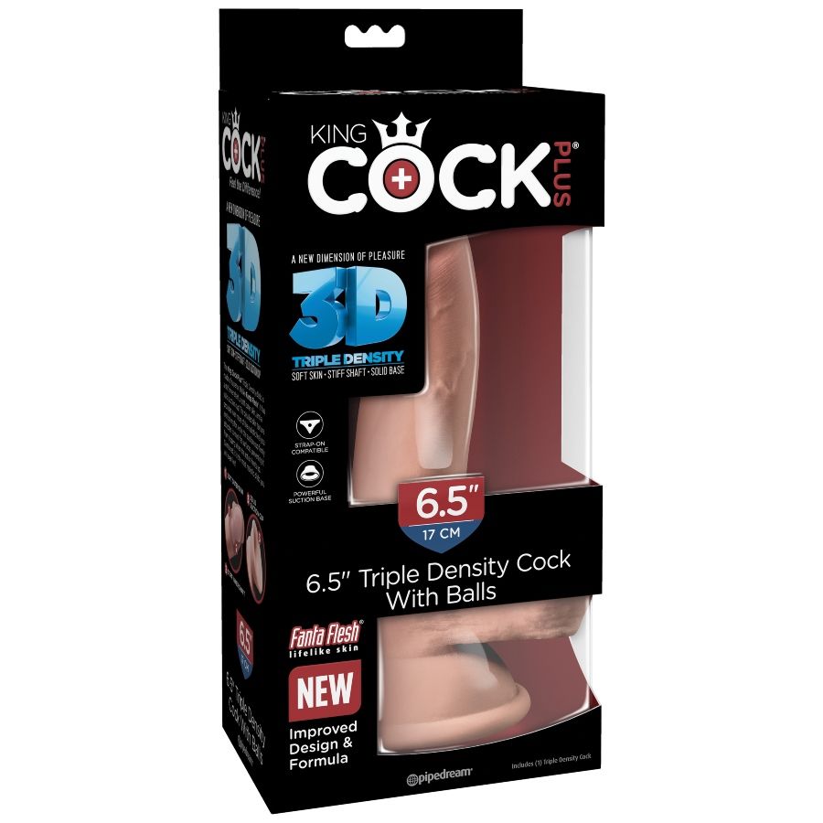 Gode Réaliste Triple Densité Ventouse - King Cock