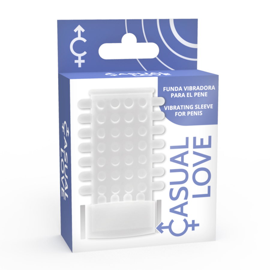 Gaine à Pénis Vibrante Texturée Silicone Souple - Casual Love