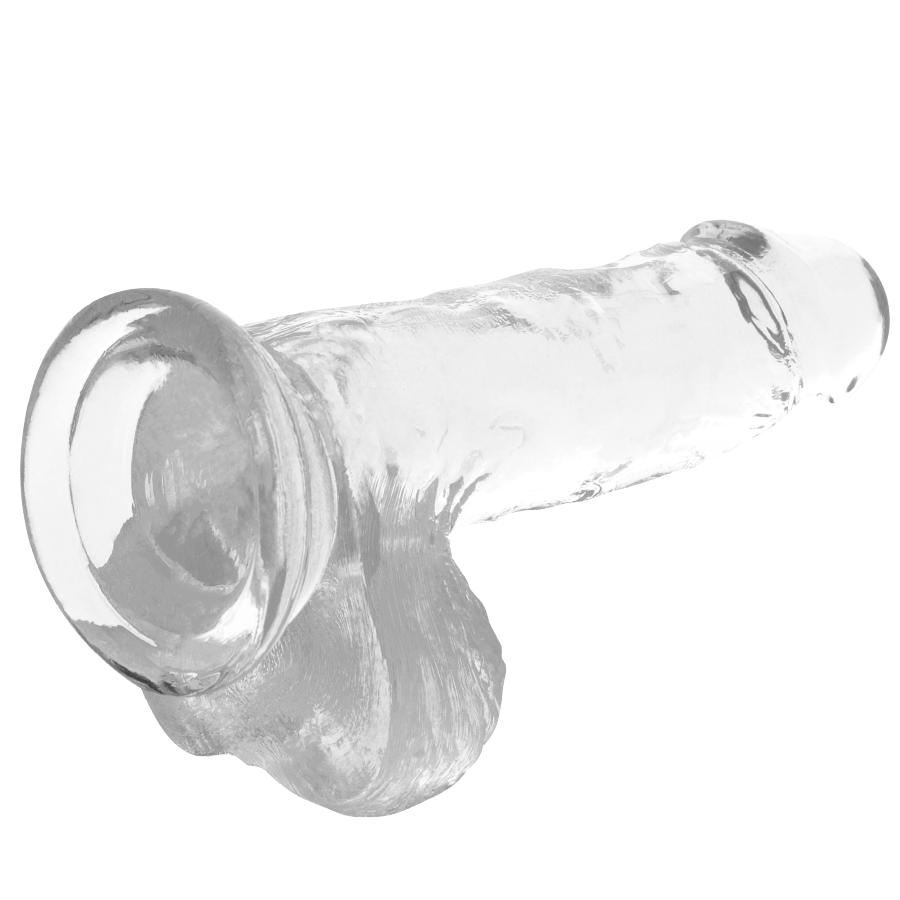 Gode Réaliste Transparent Testicules 4 Tailles Ventouse - X Ray
