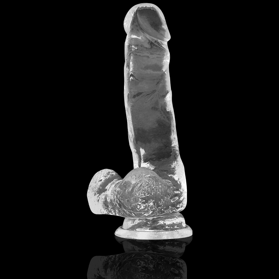 Gode Réaliste Transparent Testicules 4 Tailles Ventouse - X Ray