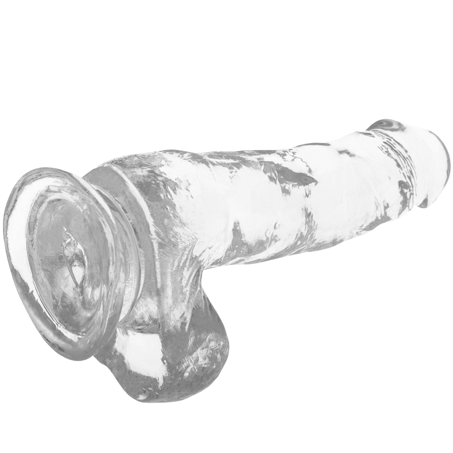 Gode Réaliste Transparent Testicules 4 Tailles Ventouse - X Ray