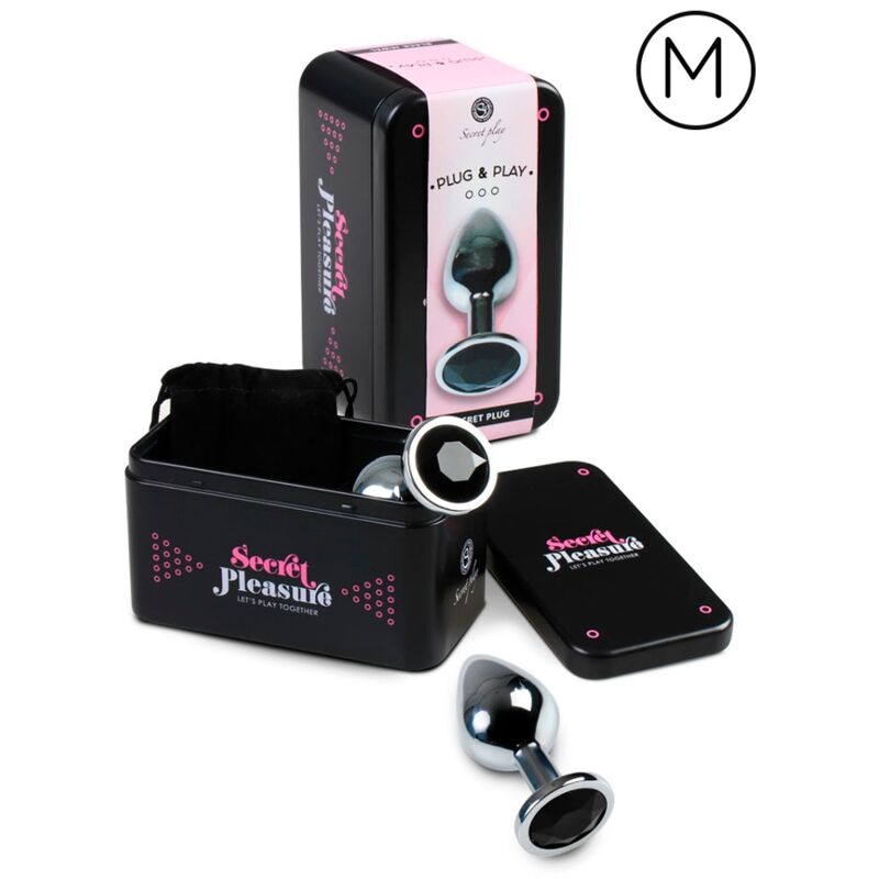 Plug Anal Bijou Aluminium Poli Pierre Décorative 3 Tailles - Secretplay