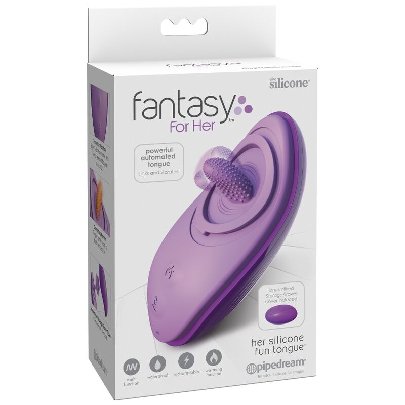 Stimulateur Clitoridien Langue Vibrante Chauffant Her Fun Tongue 7 Modes - Fantasy
