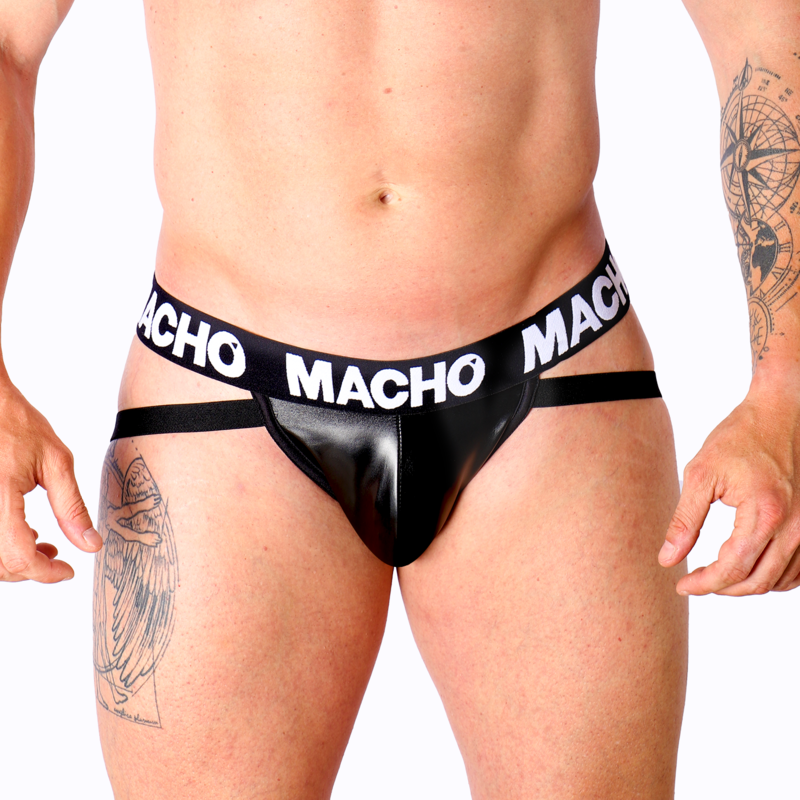 Jockstrap Cuir Ceinture Élastique Ajustable - Macho
