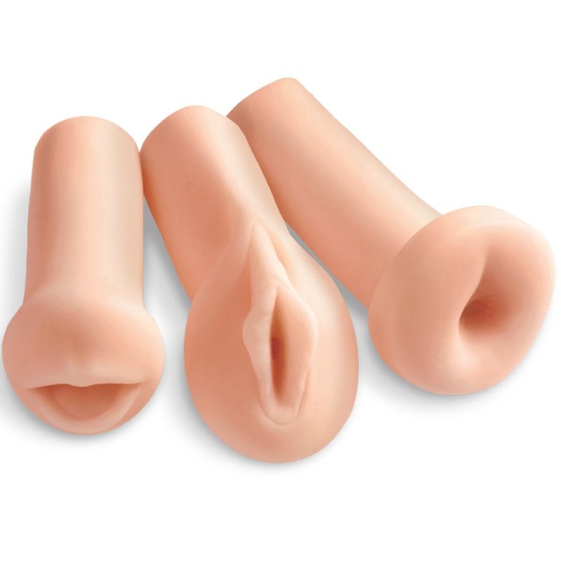 Kit 3 Masturbateurs Bouche Vagin Anus Fanta Flesh Ultra-Doux - Extreme Toyz