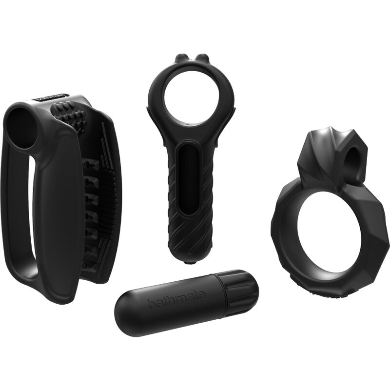 Kit Endurance Masculine Vibe Manchon Stimulateur Cockring Silicone - Bathmate
