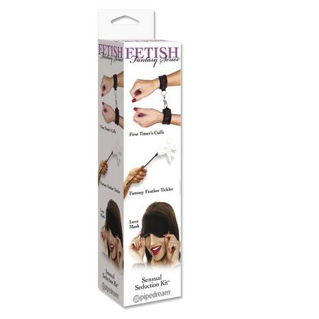 Kit Séduction Sensuelle BDSM Débutant Menottes Masque Plume - Fetish Fantasy
