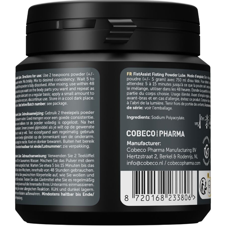 Lubrifiant en Poudre Fist Assist Texture Personnalisable 135 g - Cobeco