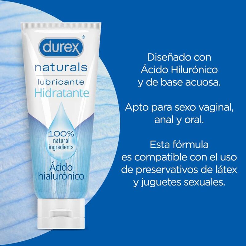 Lubrifiant Naturel Hydratant Acide Hyaluronique Base Eau 100 ml - Durex