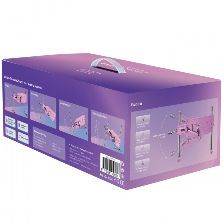 Machine Sexuelle Interactive PleasureDrive Connectée 240 Mvts/Min - Kiiroo