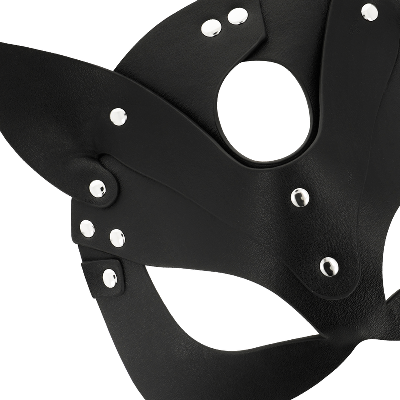 Masque Loup Oreilles de Chat Cuir Vegan Sensuel - Coquette Chic Desire