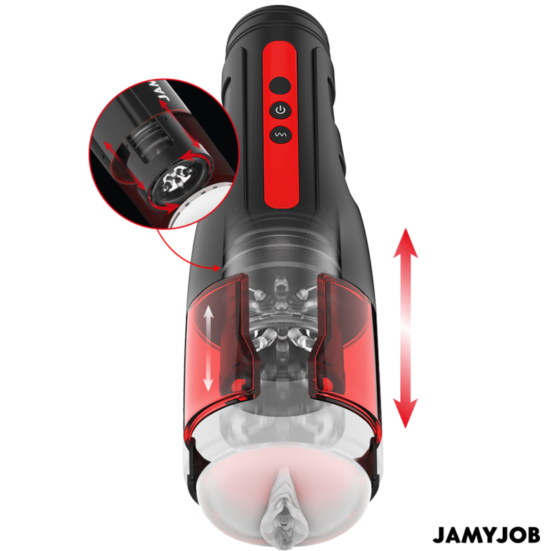 Masturbateur Automatique Cyclone Rotation et Poussée 10 Modes Rechargeable - Jamyjob