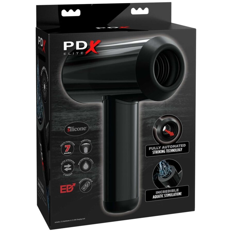 Masturbateur Automatique Hydrobator Aquatique 3 Vitesses 7 Vibrations IPX7 - PDX Elite