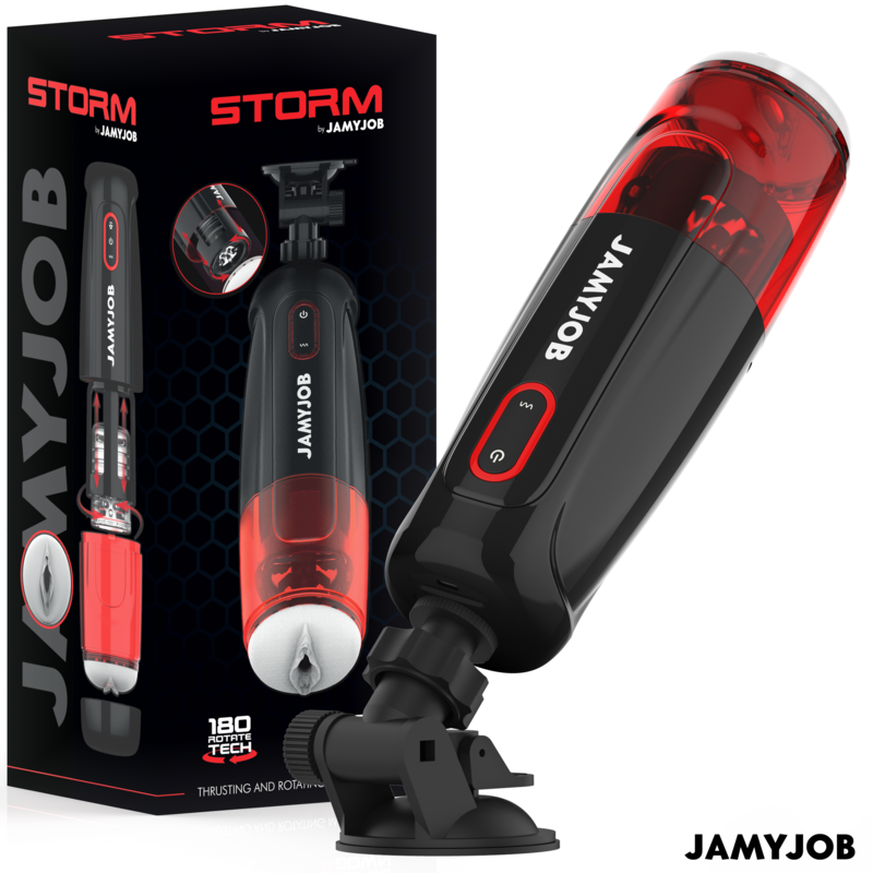 Masturbateur Automatique Storm Rotation et Poussée 10 Modes Rechargeable - Jamyjob