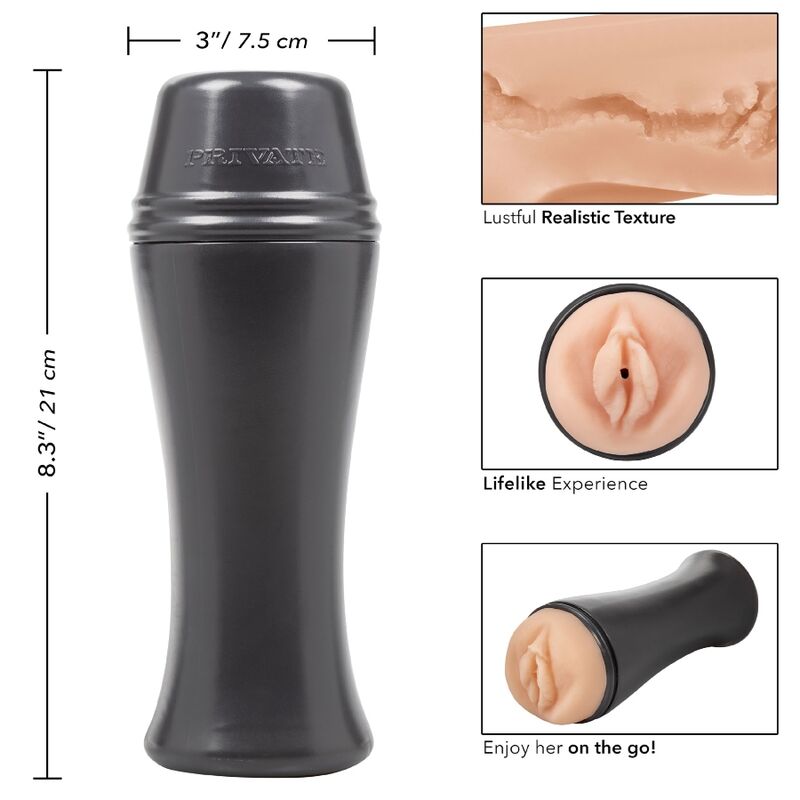 Masturbateur Compact Horny Cougar To Go Texture Réaliste - Private