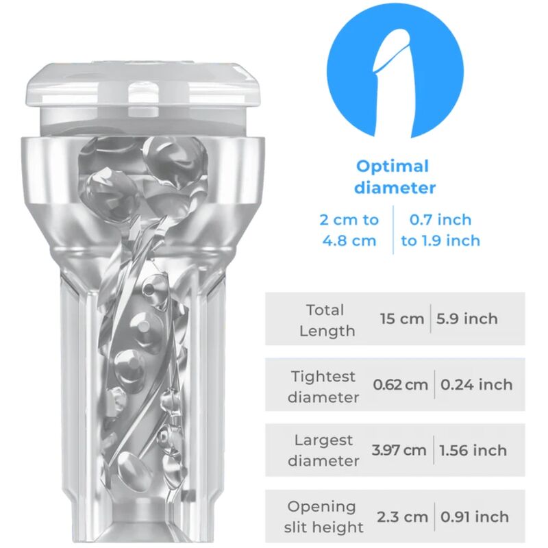 Masturbateur de Poche Feel Pocket Stroker Crystal Transparent - Kiiroo