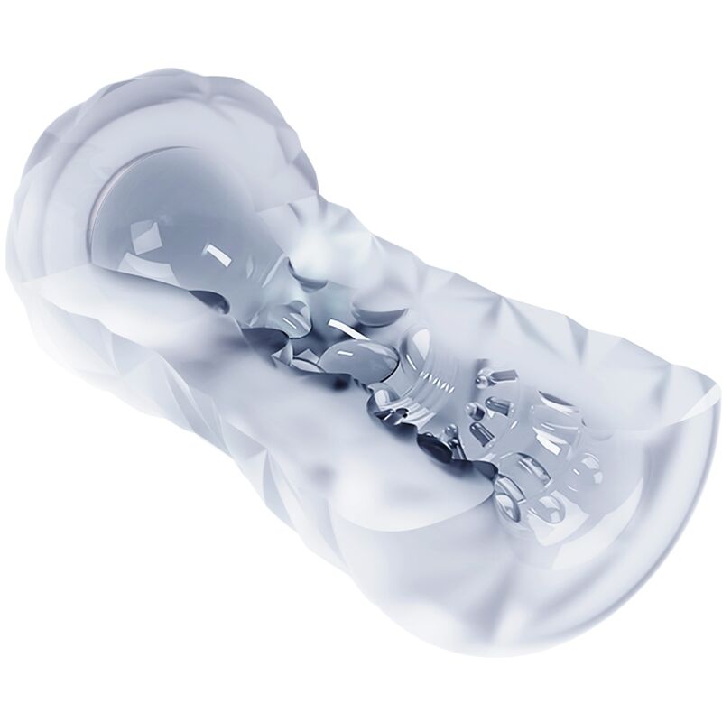 Masturbateur Masculin Spirale Rotative Transparent Texture Interne - Pretty Love