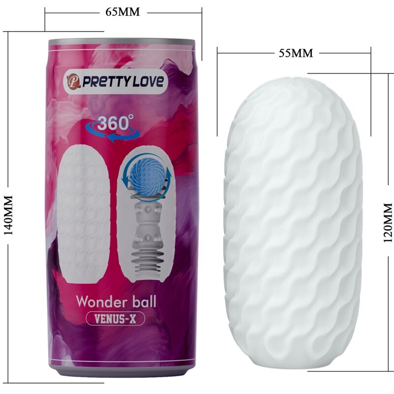 Masturbateur Œuf Texturé Venus X Modèle 3 Extensible Étanche - Pretty Love