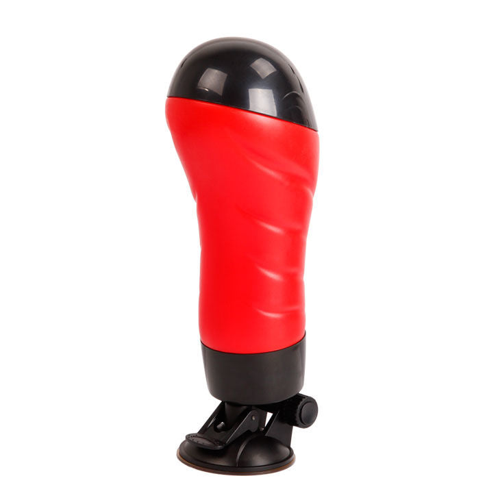 Masturbateur Vibrant Vagin avec Base Ventouse 12 Modes Mains Libres - Crazy Bull