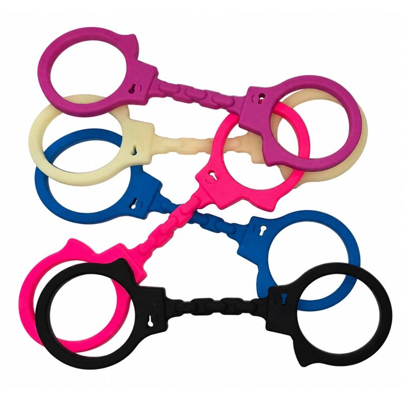 Menottes BDSM Silicone Souple Ajustables Confortables - Diablo Picante