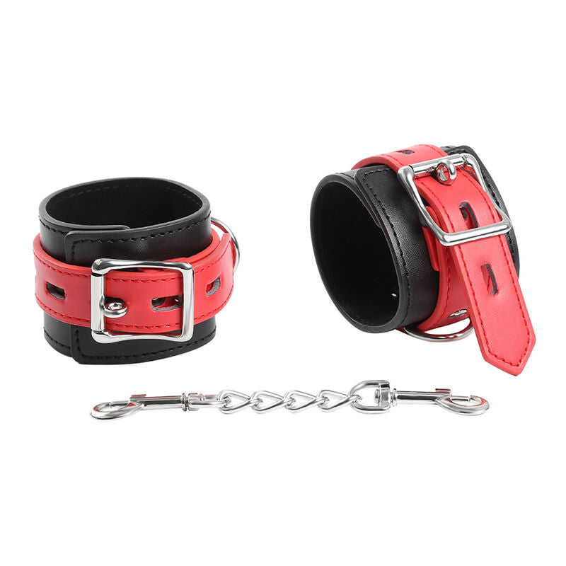 Menottes de Poignet BDSM Boucle de Verrouillage Ajustables Simili Cuir - Ohmama