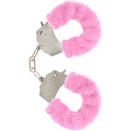 Menottes Fourrure Furry Fun Bondage Chaîne Chromée - ToyJoy