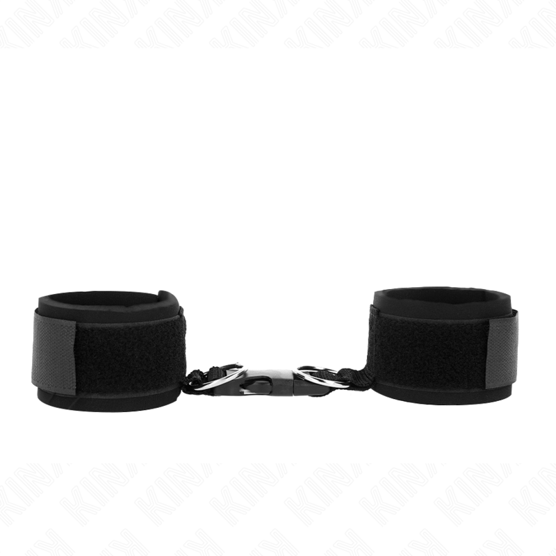 Menottes Poignets Néoprène BDSM Attaches Réglables 22-34 cm - Kink