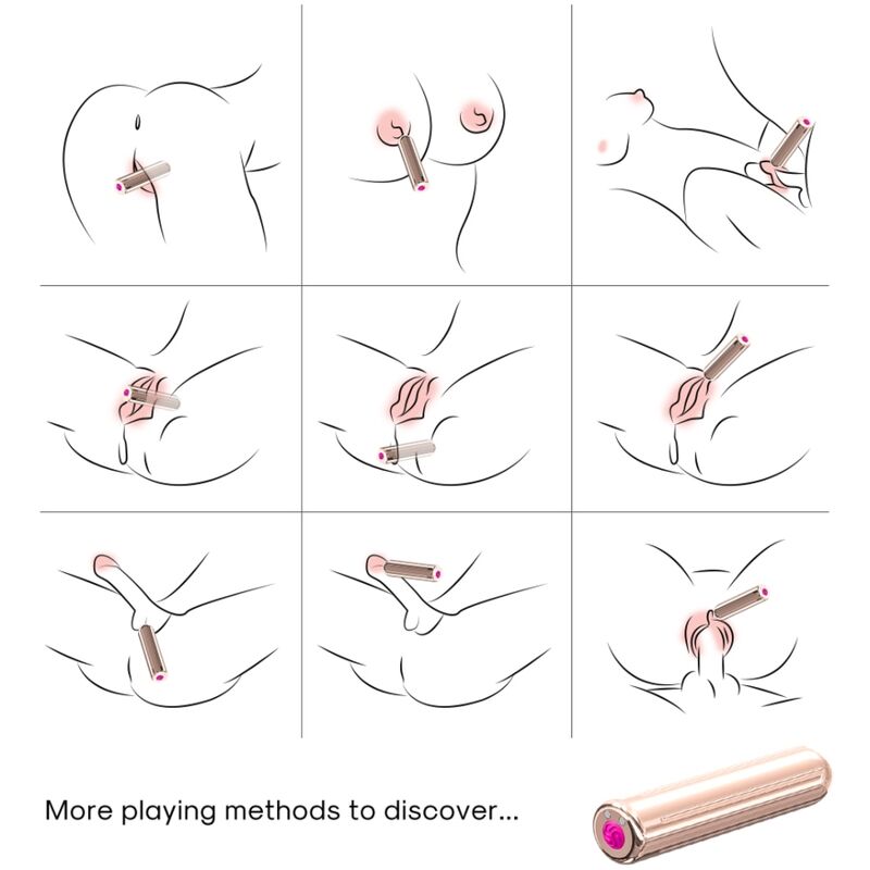 Mini Vibromasseur Bullet Warhead - Télécommande 9 Modes - Armony