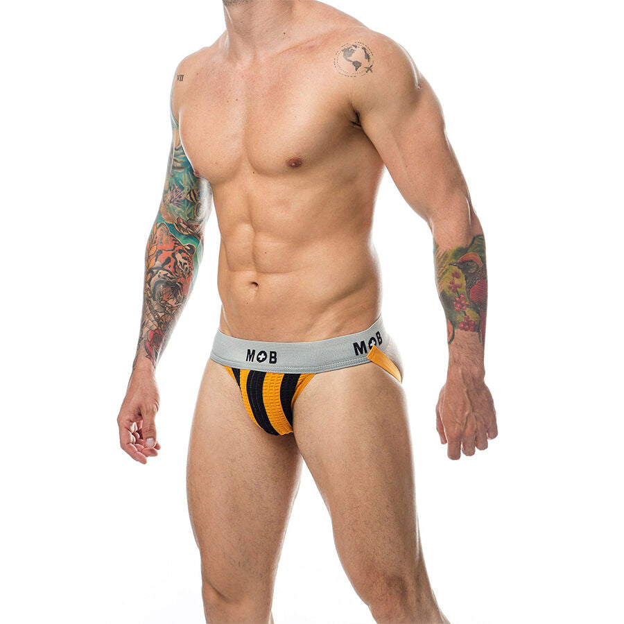 MOB - JOCK CLASSIQUE À RAYURES ORANGE TAILLE L