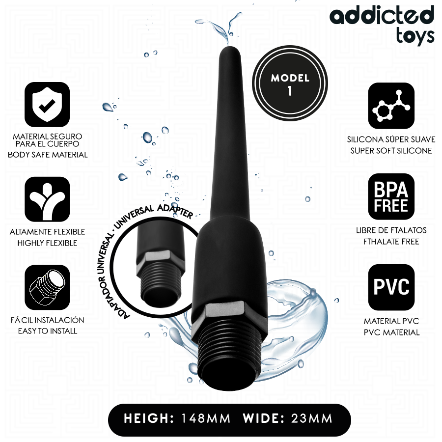 Nettoyant Anal Douche Intime Adaptateur Universel Modèle 1 - Addicted Toys