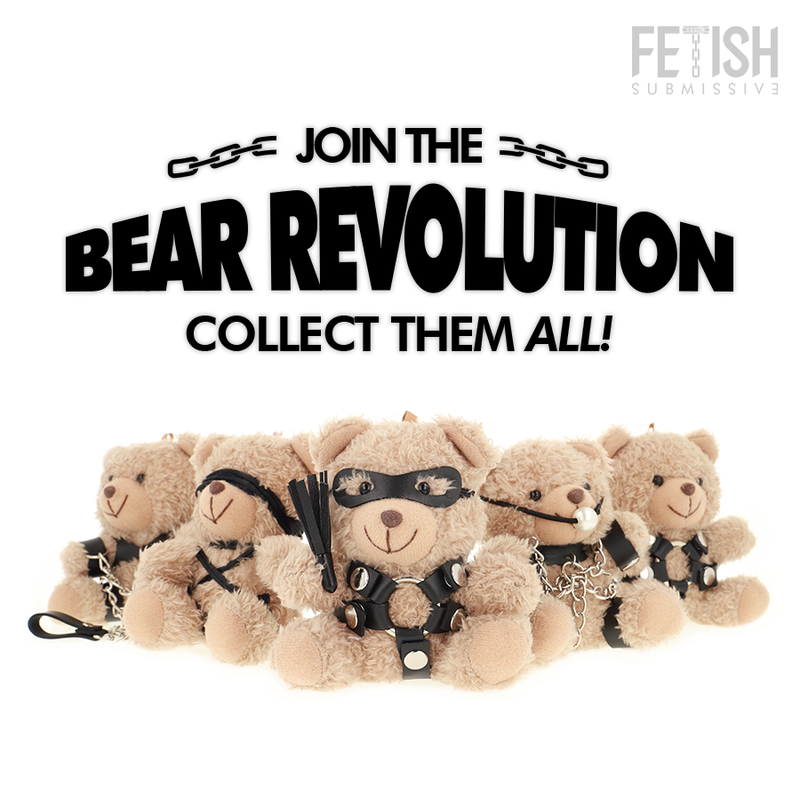Ours en Peluche BDSM Ted Harnais Masque et Fouet - Fetish Submissive