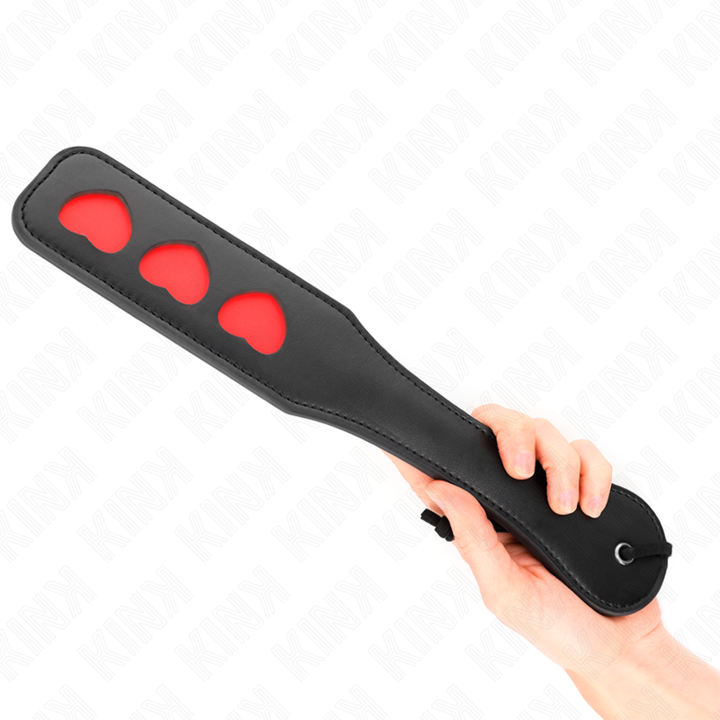 Palette Coeur BDSM Cuir Manche Ergonomique 32 cm - Kink