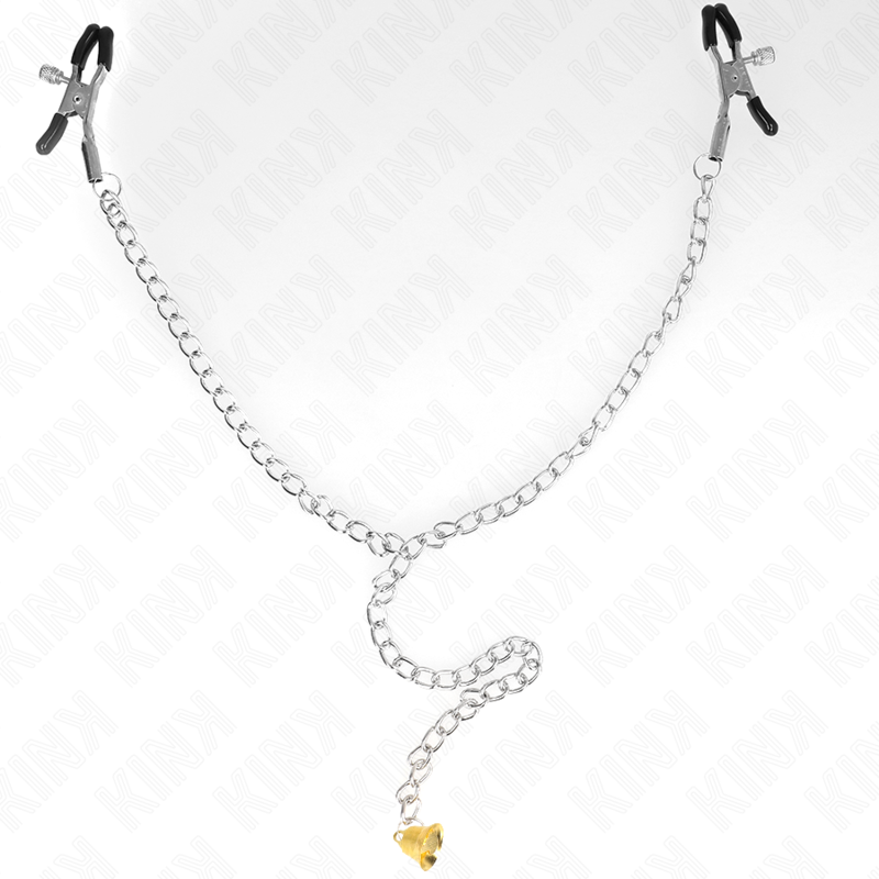 Pinces à Tétons Chaîne Pendentif Corne Métal 30 cm - Kink