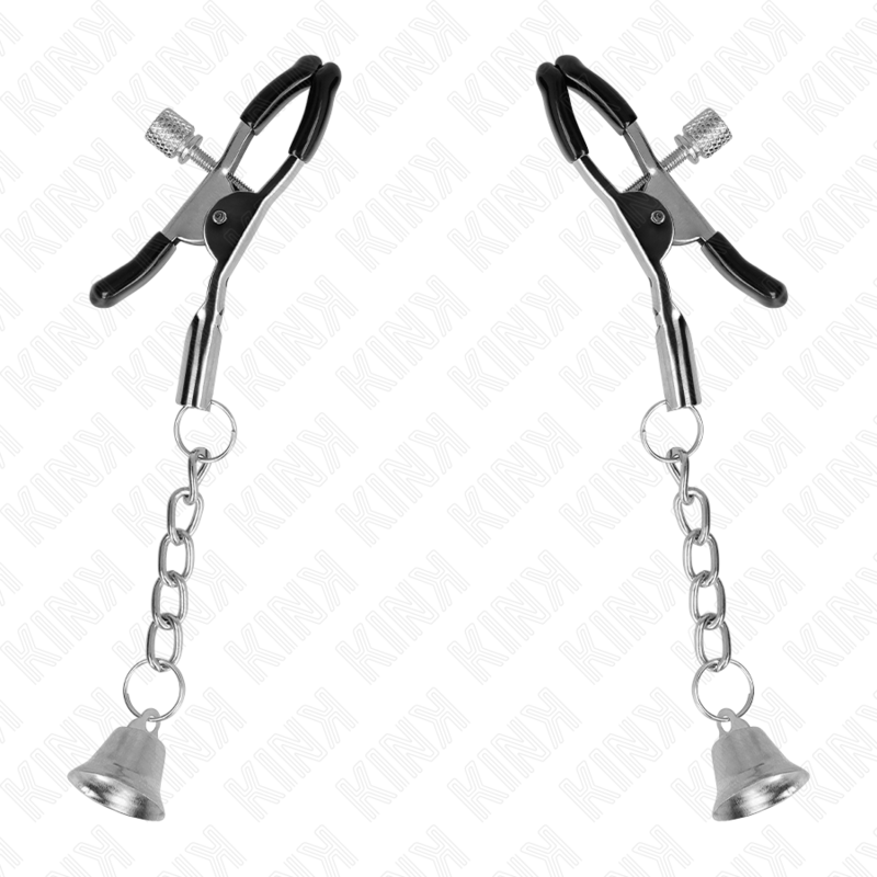 Pinces à Tétons Pendentif Cloche Réglables 6 cm - Kink Nipple Grip