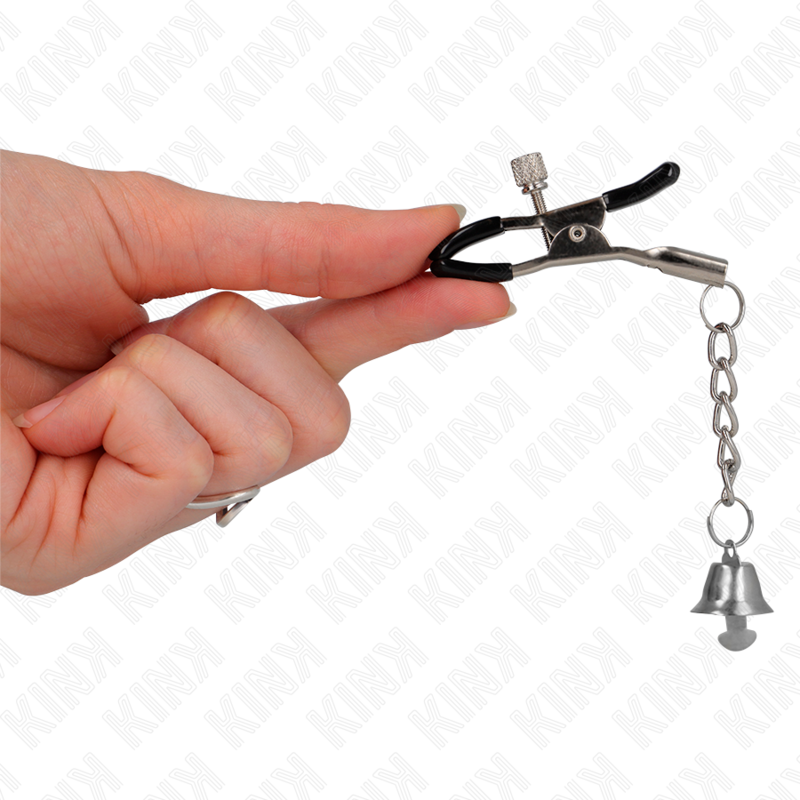 Pinces à Tétons Pendentif Cloche Réglables 6 cm - Kink Nipple Grip